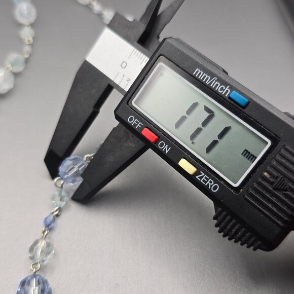 Victorian Revival Blue Cameo Pendant Beaded Necklace 28" Faux Pearls Convertible - Picture 8 of 15